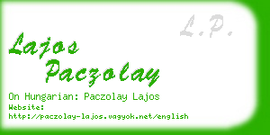 lajos paczolay business card